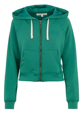BANANA MOON MAKAIO BAYJOY - Sudadera corta recta con capucha en verde